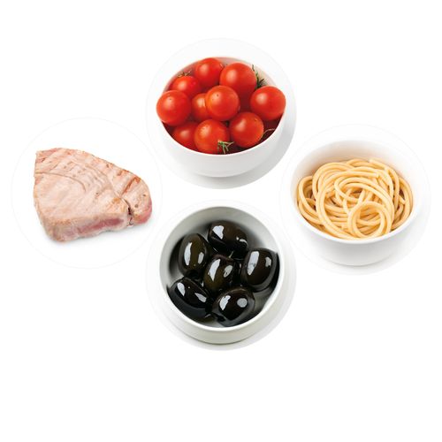 Tuna (5 oz), Tomatoes, Olives, and Pasta | EatLove