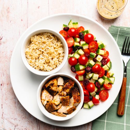 Chicken, Cucumbers, Tomatoes, and Rice | EatLove